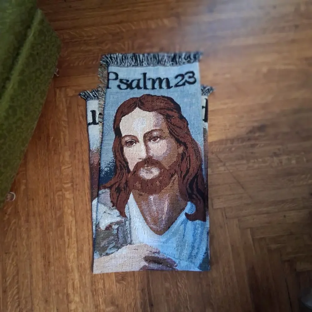 Psalm 23 The Lord is my Shephard throw blanket 55x45